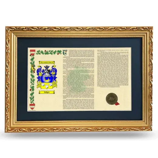 Seliger Deluxe Armorial Landscape Framed - Gold