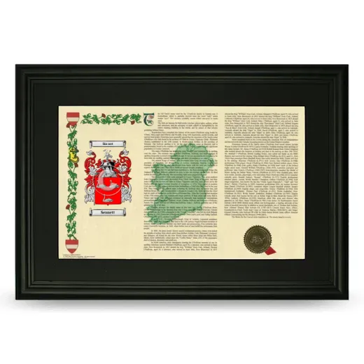 Sennett Deluxe Armorial Landscape Framed- Black