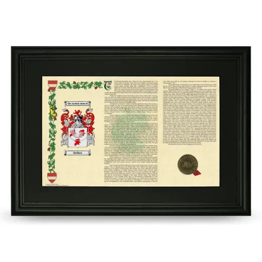 Serben Deluxe Armorial Landscape Framed- Black