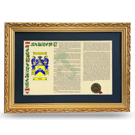 Serio Deluxe Armorial Landscape Framed - Gold