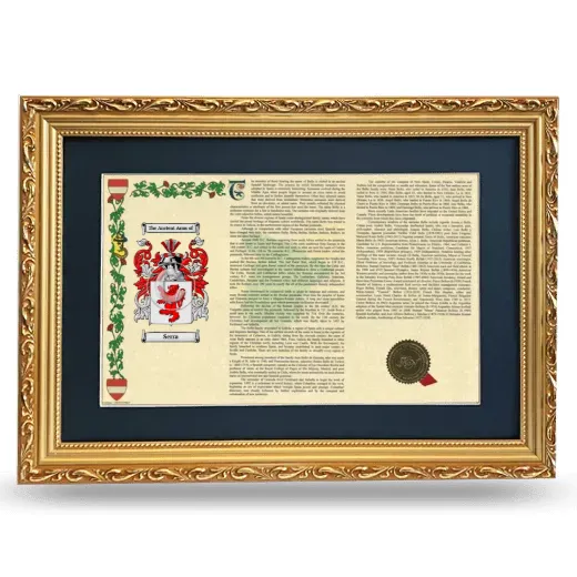 Serra Deluxe Armorial Landscape Framed - Gold
