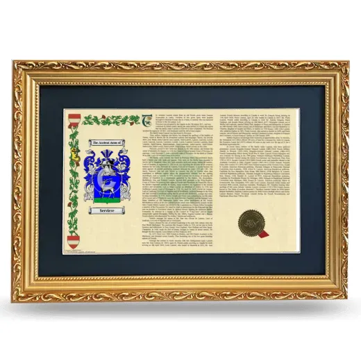 Serviere Deluxe Armorial Landscape Framed - Gold