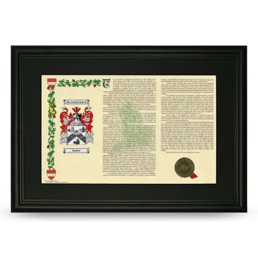Sester Deluxe Armorial Landscape Framed- Black