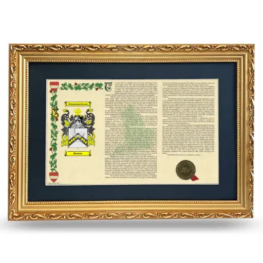 Severn Deluxe Armorial Landscape Framed - Gold