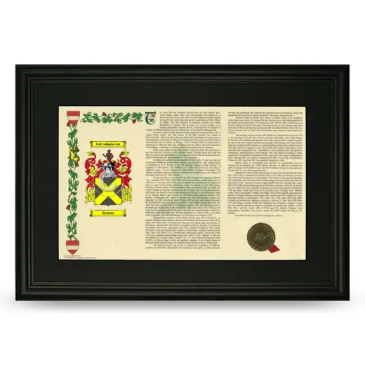 Sewen Deluxe Armorial Landscape Framed- Black