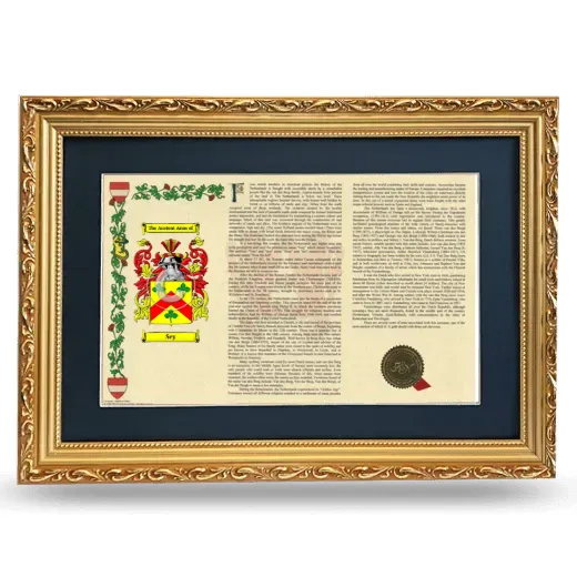 Sey Deluxe Armorial Landscape Framed - Gold