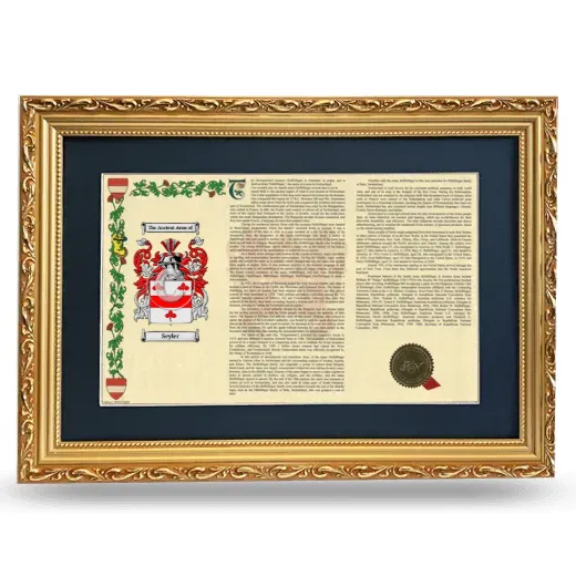 Seyler Deluxe Armorial Landscape Framed - Gold
