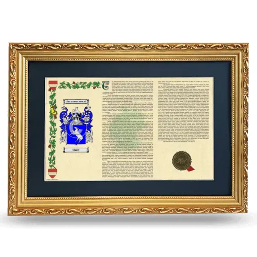 Shaff Deluxe Armorial Landscape Framed - Gold