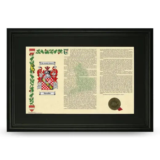 Shandler Deluxe Armorial Landscape Framed- Black