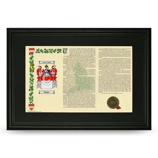 Shapar Deluxe Armorial Landscape Framed- Black