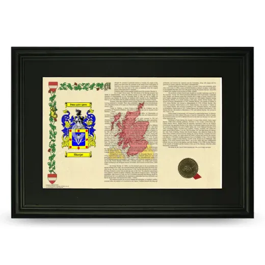 Sharpe Deluxe Armorial Landscape Framed- Black