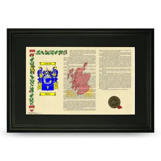 Shawe Deluxe Armorial Landscape Framed- Black