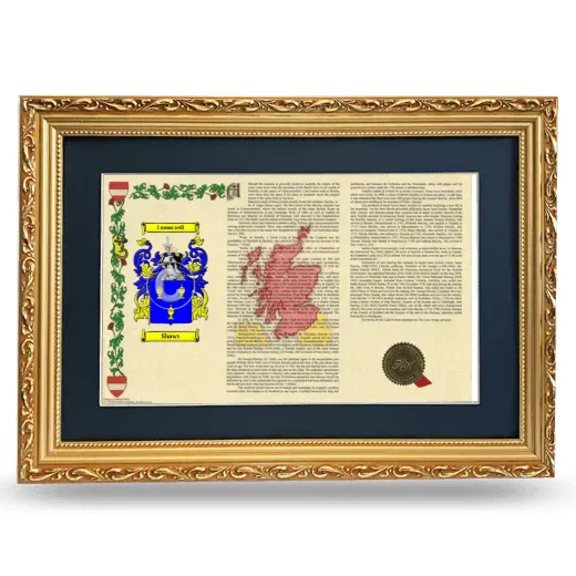 Shaws Deluxe Armorial Landscape Framed - Gold