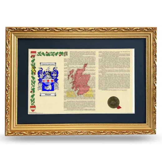 Shayne Deluxe Armorial Landscape Framed - Gold
