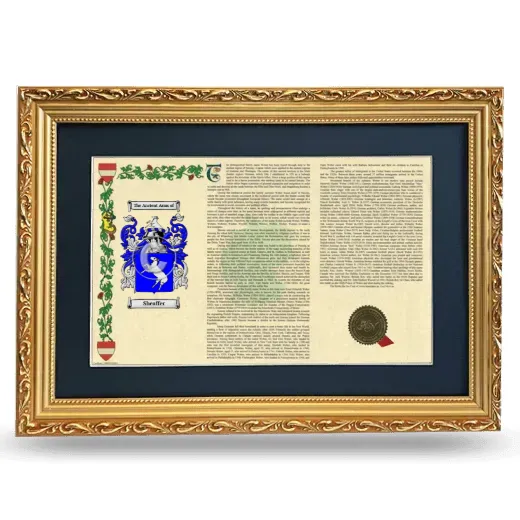 Sheaffer Deluxe Armorial Landscape Framed - Gold