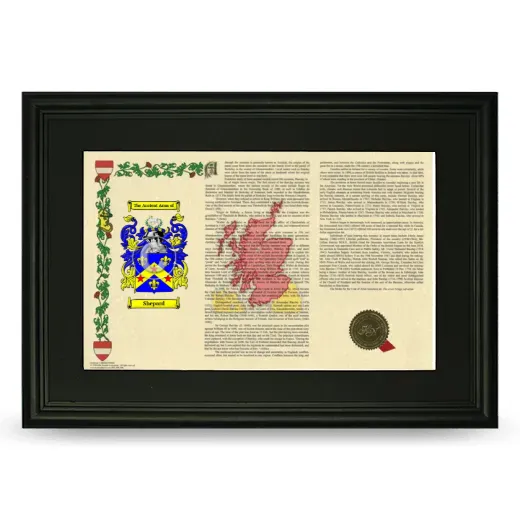 Shepard Deluxe Armorial Landscape Framed- Black
