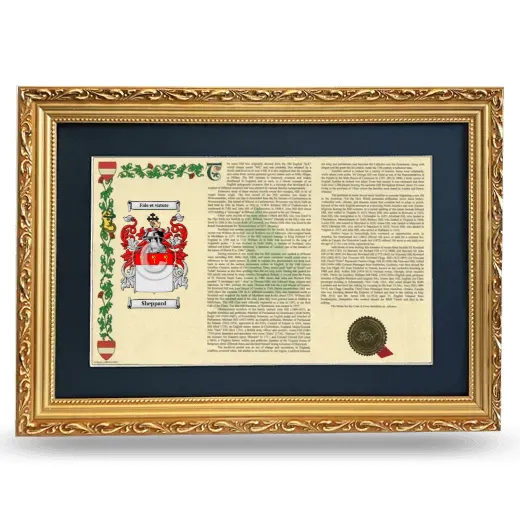 Sheppard Deluxe Armorial Landscape Framed - Gold