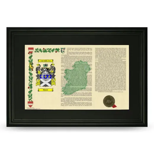Sherer Deluxe Armorial Landscape Framed- Black