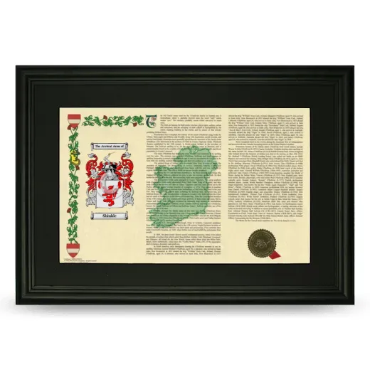 Shinkle Deluxe Armorial Landscape Framed- Black