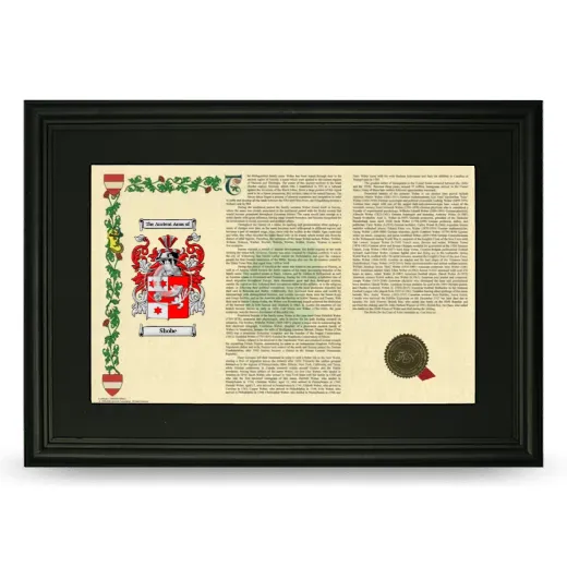 Shobe Deluxe Armorial Landscape Framed- Black