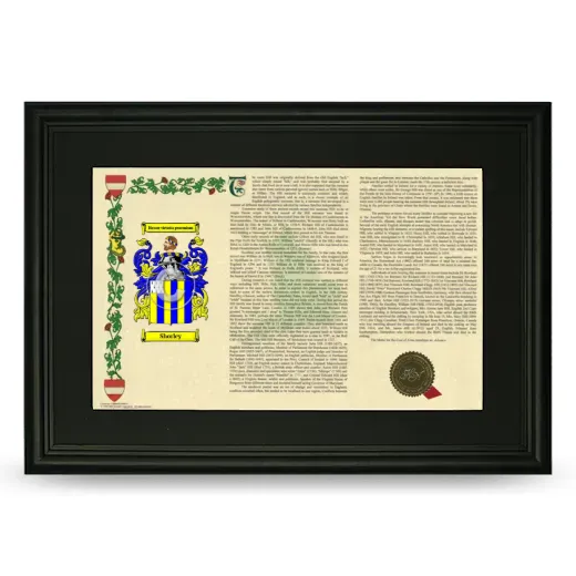 Shorley Deluxe Armorial Landscape Framed- Black