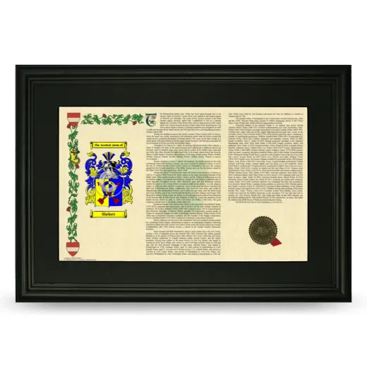Shriner Deluxe Armorial Landscape Framed- Black
