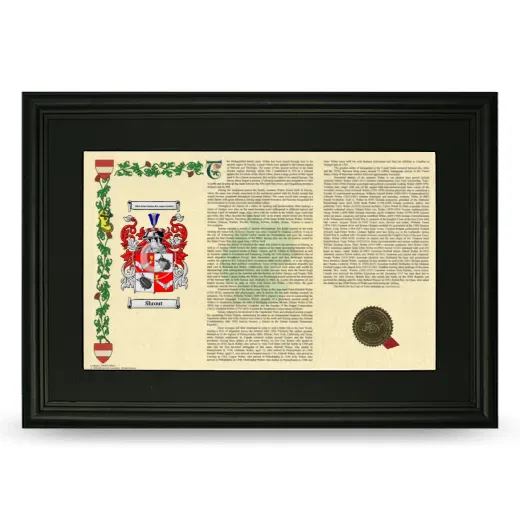 Shrout Deluxe Armorial Landscape Framed- Black