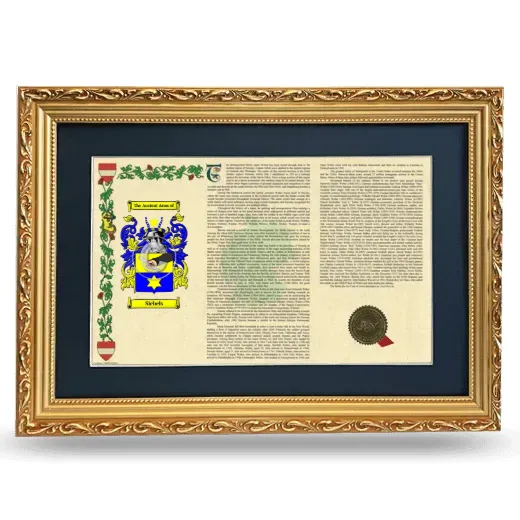 Siebels Deluxe Armorial Landscape Framed - Gold