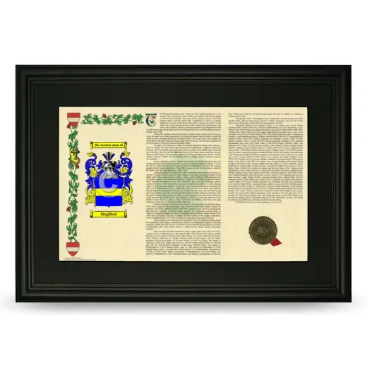 Siegfried Deluxe Armorial Landscape Framed- Black