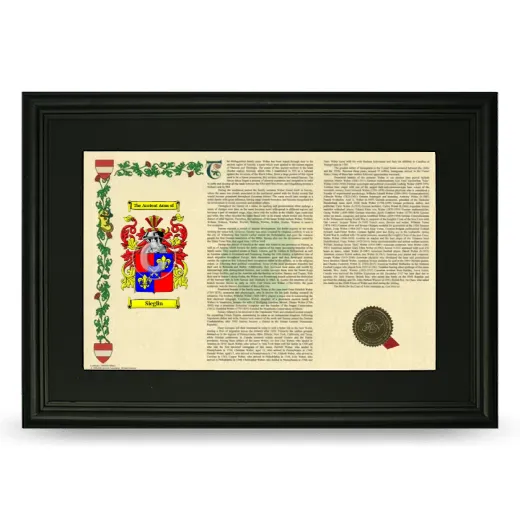 Sieglin Deluxe Armorial Landscape Framed- Black