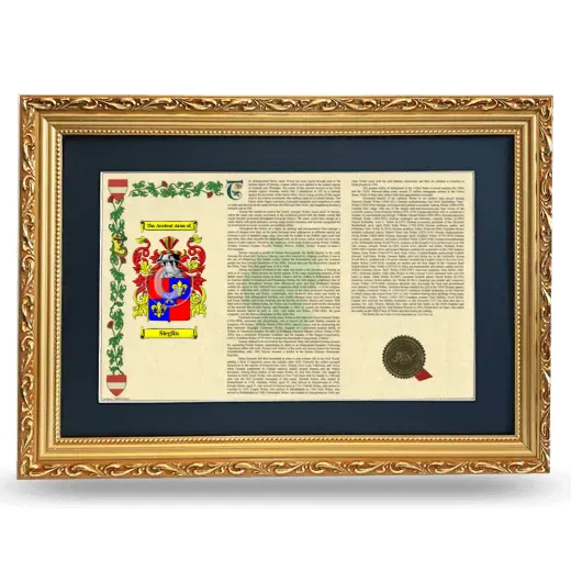 Sieglin Deluxe Armorial Landscape Framed - Gold