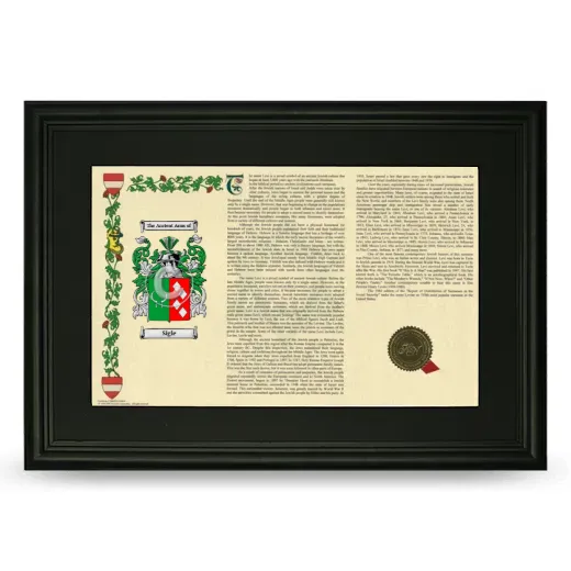 Sigle Deluxe Armorial Landscape Framed- Black
