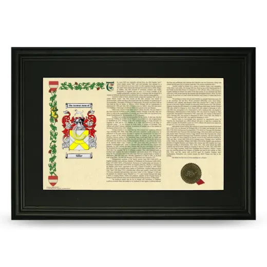 Silke Deluxe Armorial Landscape Framed- Black