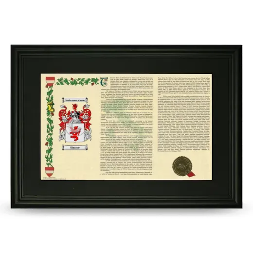 Simone Deluxe Armorial Landscape Framed- Black