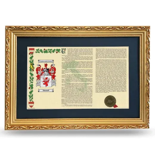 Simonel Deluxe Armorial Landscape Framed - Gold