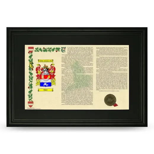 Siner Deluxe Armorial Landscape Framed- Black
