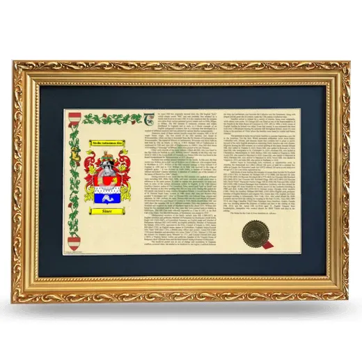 Siner Deluxe Armorial Landscape Framed - Gold