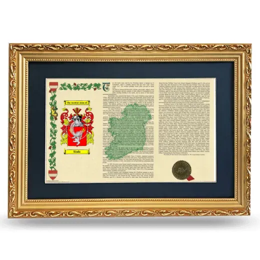 Sioda Deluxe Armorial Landscape Framed - Gold