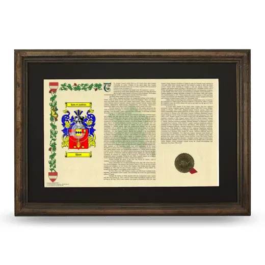 Siret Deluxe Armorial Landscape Framed - Brown
