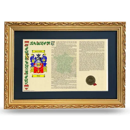 Sirey Deluxe Armorial Landscape Framed - Gold