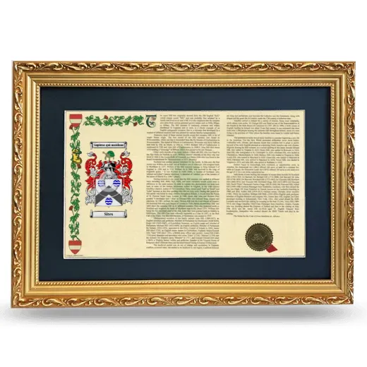 Sites Deluxe Armorial Landscape Framed - Gold
