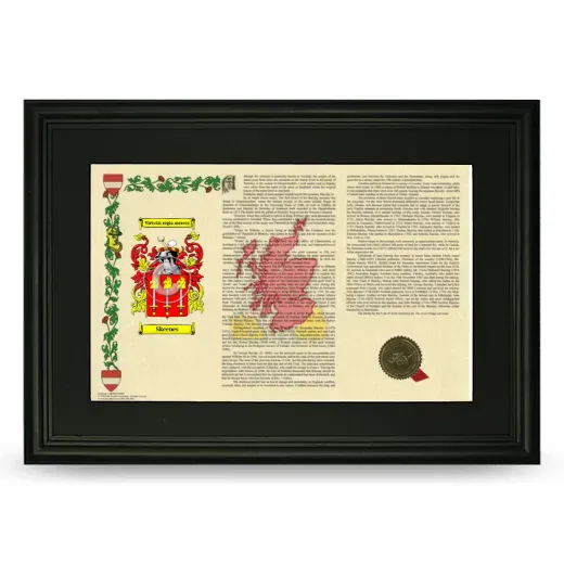 Skeenes Deluxe Armorial Landscape Framed- Black