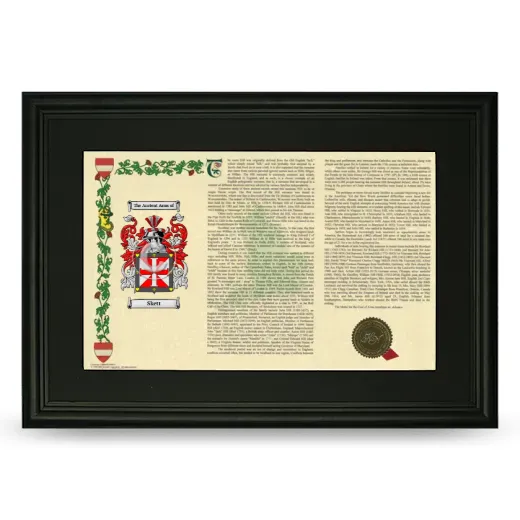 Skett Deluxe Armorial Landscape Framed- Black