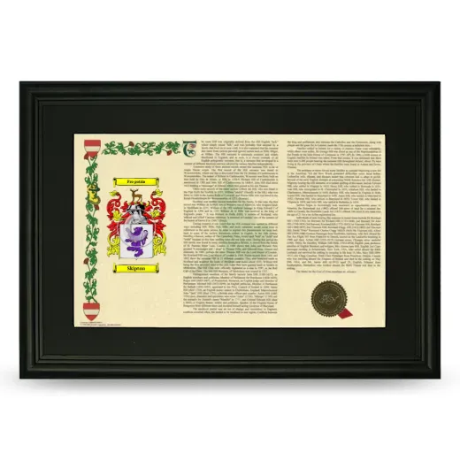Skipton Deluxe Armorial Landscape Framed- Black