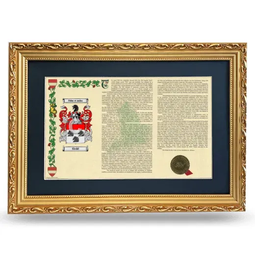 Sledd Deluxe Armorial Landscape Framed - Gold