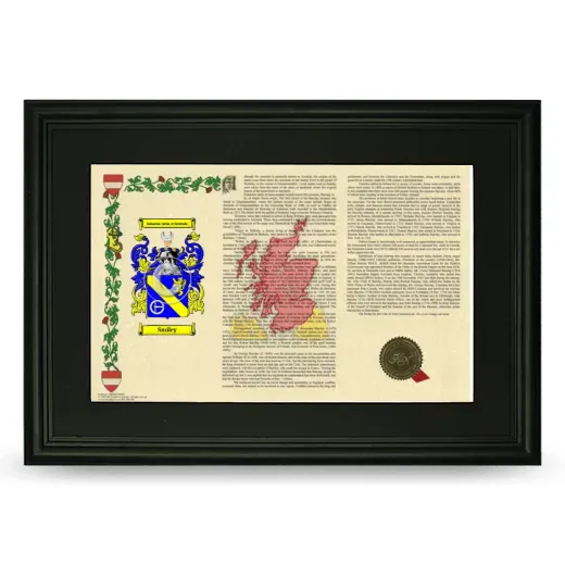 Smiley Deluxe Armorial Landscape Framed- Black