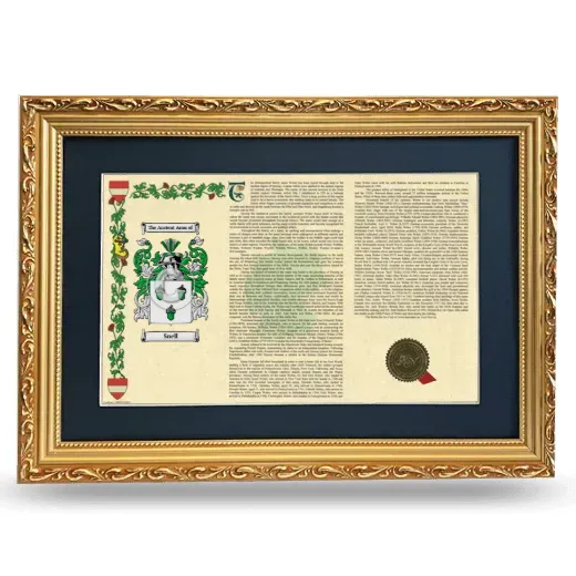 Snell Deluxe Armorial Landscape Framed - Gold