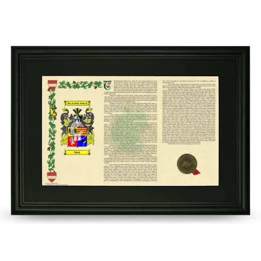 Snur Deluxe Armorial Landscape Framed- Black