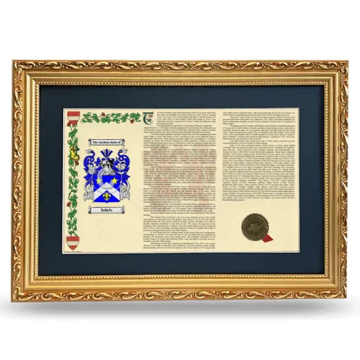 Sobels Deluxe Armorial Landscape Framed - Gold