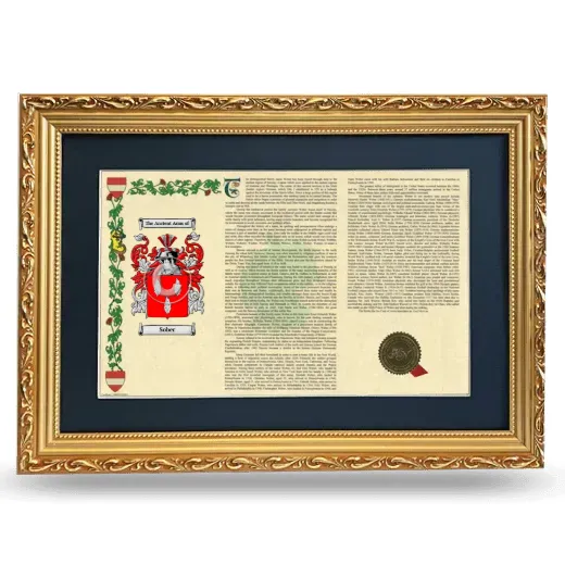 Sober Deluxe Armorial Landscape Framed - Gold